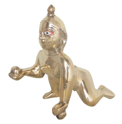 Brass Laddu Gopal God Idol Statue