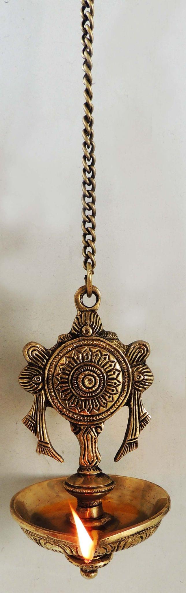 Brass Wall Hanging Shank Antique Deepak