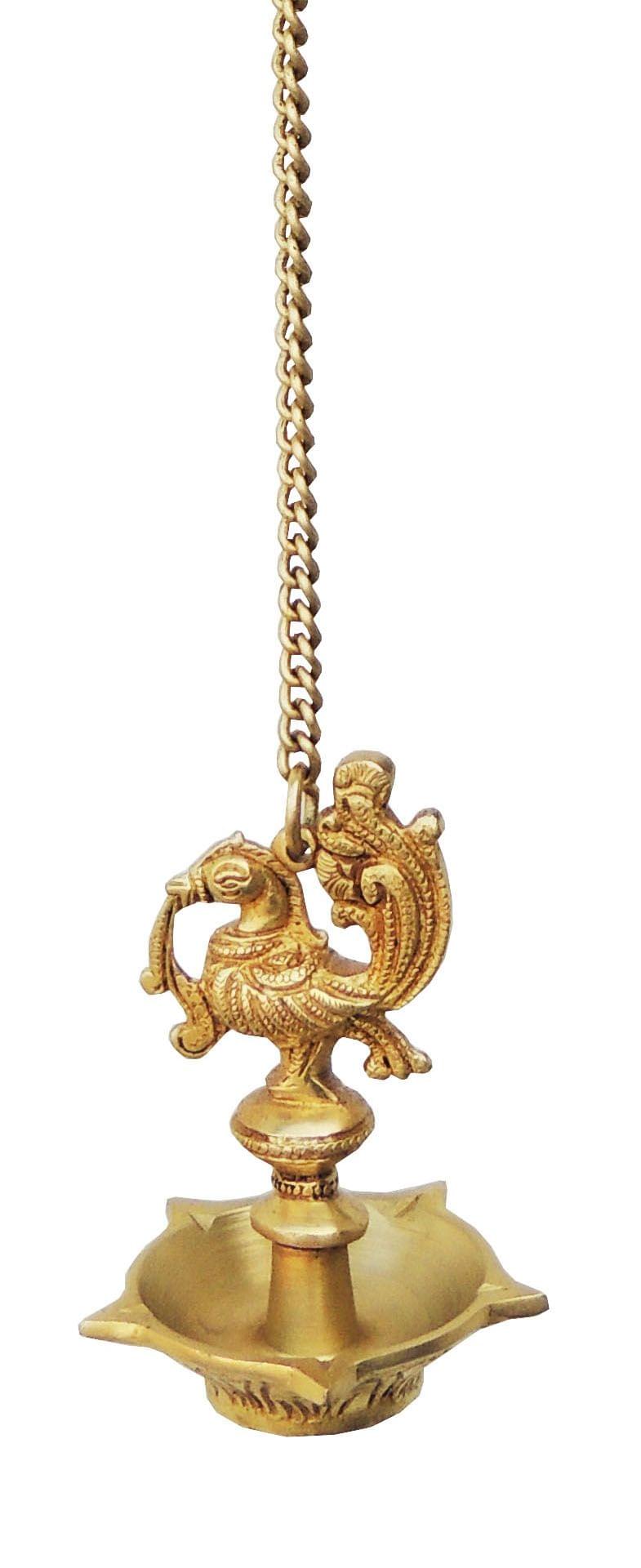 Brass Murga Deepak With Chain Statue