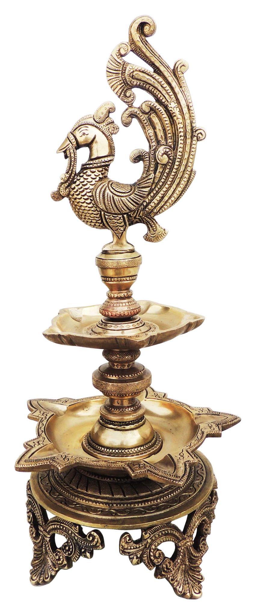 Brass Hen |Murga Deepak Statue