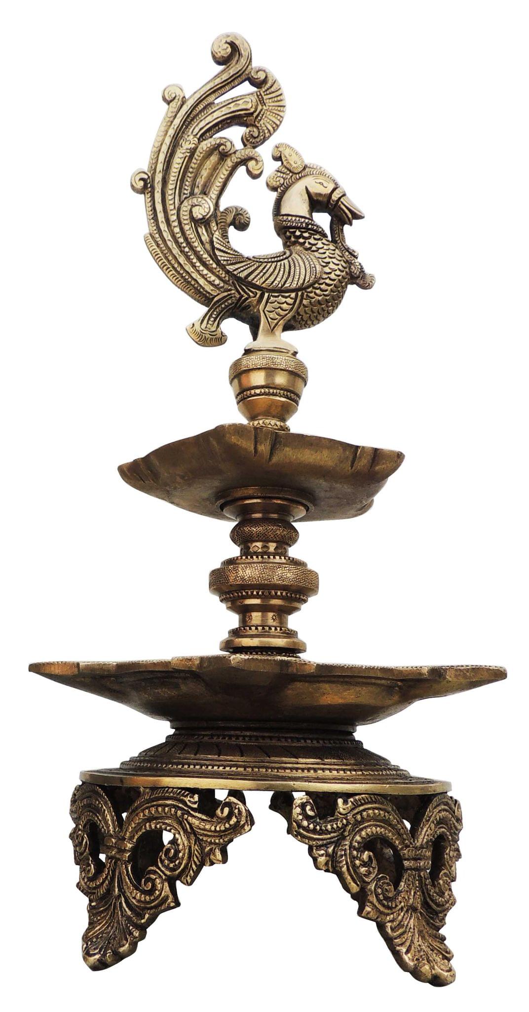 Brass Hen |Murga Deepak Statue