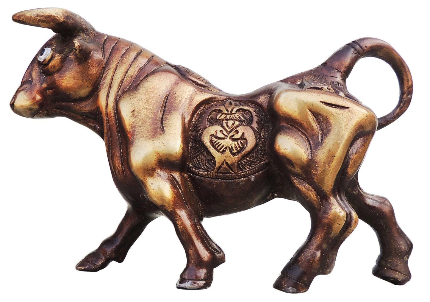 Brass Table Bull Statue