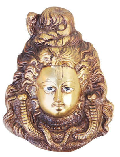 Brass Wall Hanging Shiv Ji Face Statue