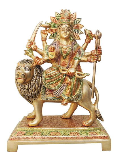 Brass Durga Ji Goddess Idol Statue