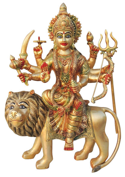 Brass Goddess Durga Superfine Idol