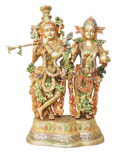 Brass Radha Krishan Same Base Idol