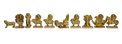 Brass 9 Planets Navagraha Statue