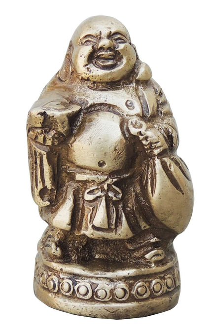 Brass Laughing Buddha Statue