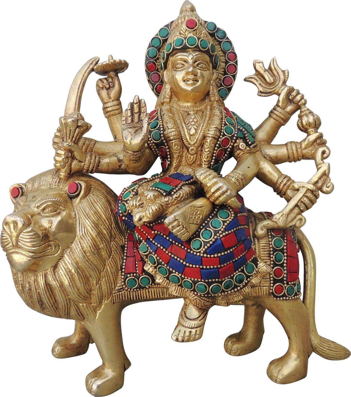 Brass Durga Ji Goddess Idol