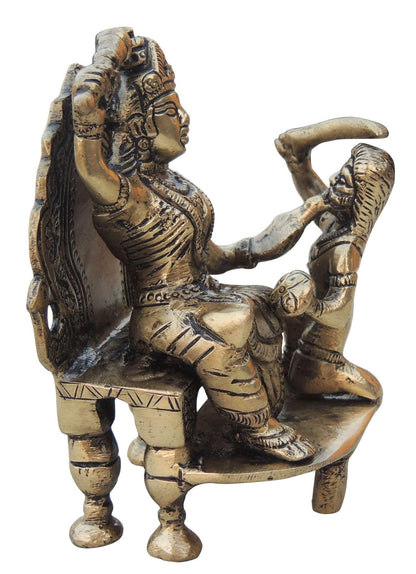 Brass Baglamukhi Idol