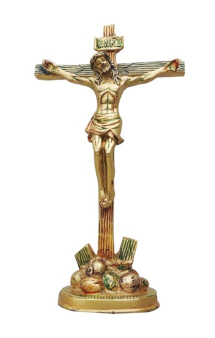 Brass Jesus On Cross Statue