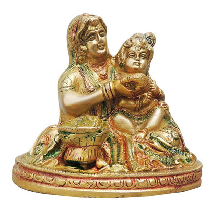 Brass Krishna With Yashoda Maiya