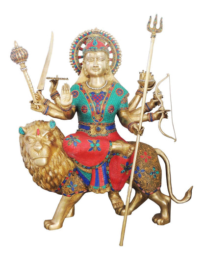 Brass Durga Ji Goddess Idol Statue