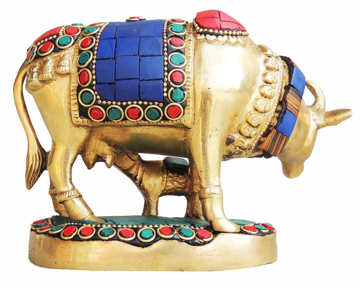 Brass Cow Stone Statue