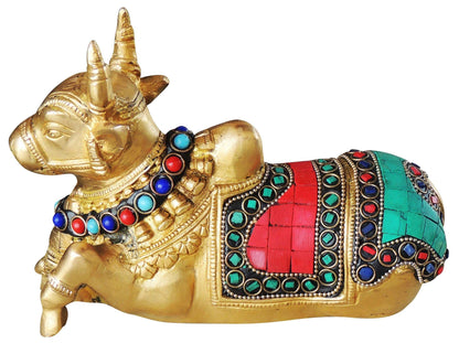 Brass Nandi Idol Statue