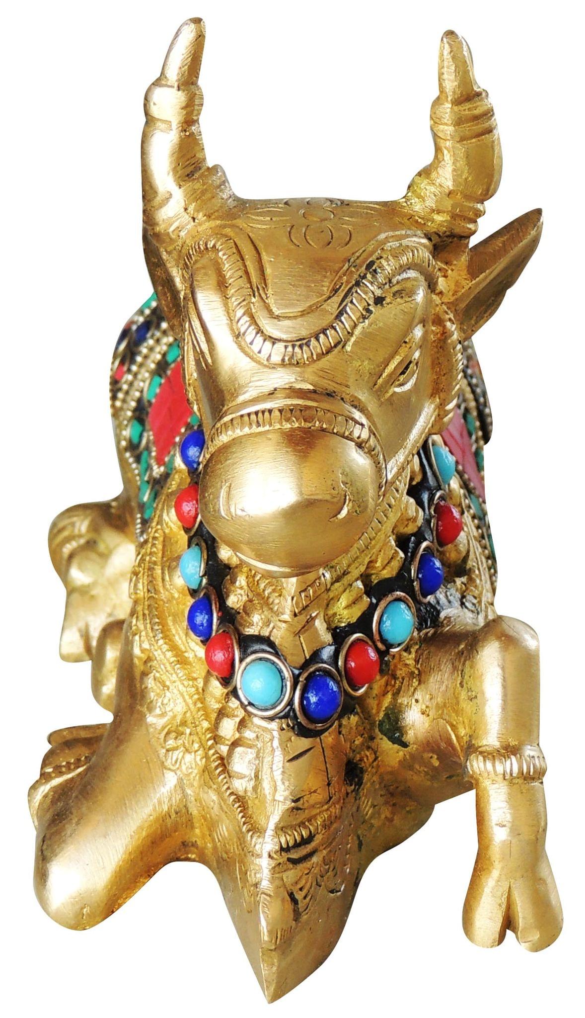 Brass Nandi Idol Statue