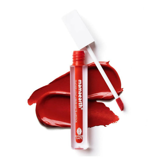 Mamaearth Feather Light Liquid Matte Lipstick | Red Cranberry
