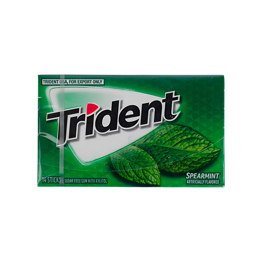 Trident Spearmint Chewing Gum (Sugar Free)