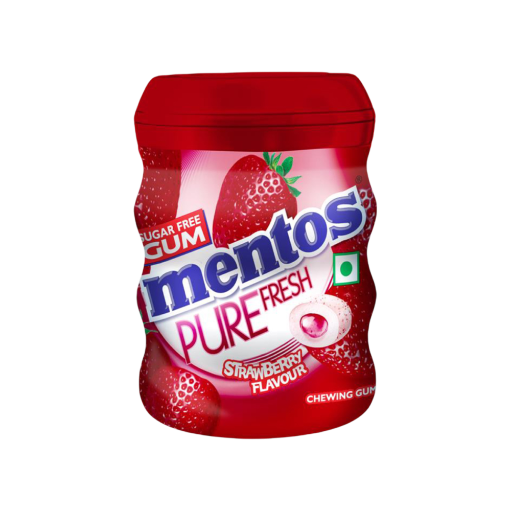 Mentos Pure Fresh Sugar Free Strawberry Chewing Gum