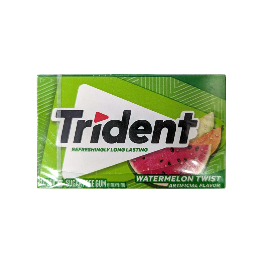 Trident Watermelon Twist Chewing Gum (Sugar Free)