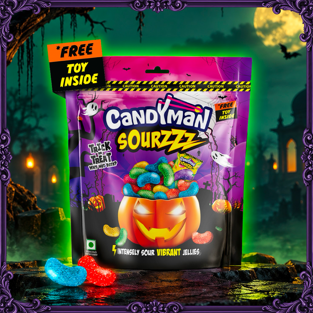 Candyman Sourzzz Halloween Sour Candy - Free Toy Inside