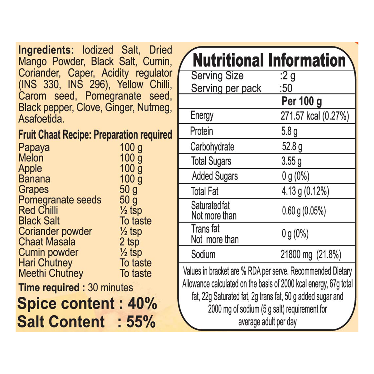 Patanjali Chaat Masala