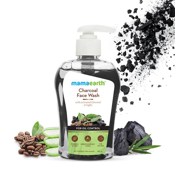 Mamaearth Charcoal Face Wash with Activated Charcoal & Coffee for Oil Control