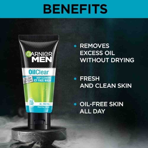 Garnier Men Oil Clear Clay D Tox Facewash