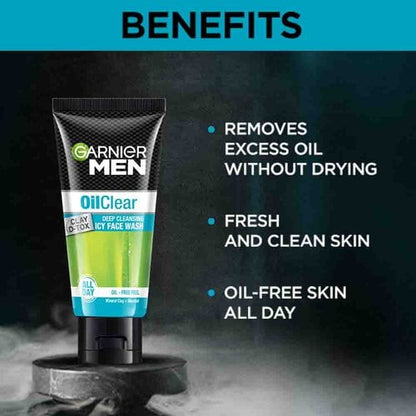 Garnier Men Oil Clear Clay D Tox Facewash