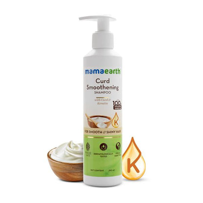 Mamaearth Curd Smoothening Shampoo for Smooth and Shiny Hair