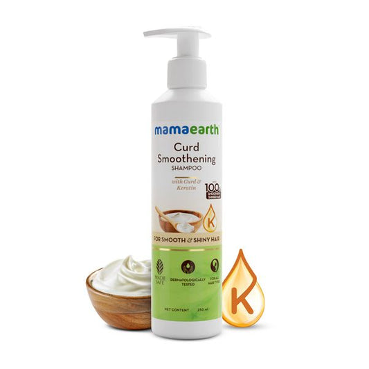 Mamaearth Curd Smoothening Shampoo for Smooth and Shiny Hair