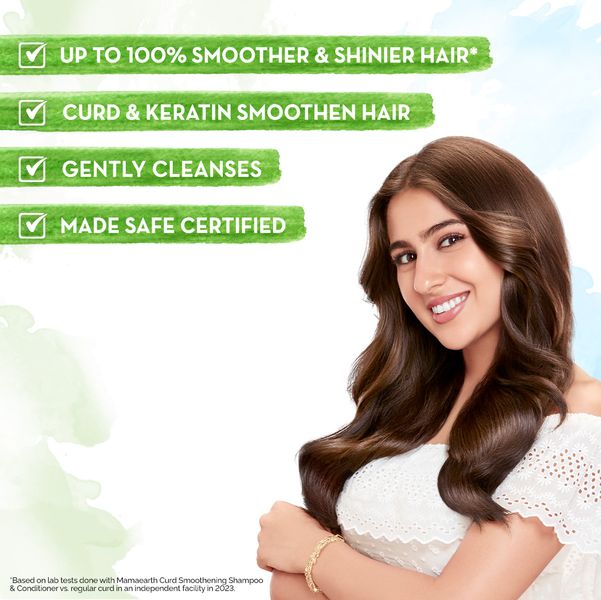 Mamaearth Curd Smoothening Shampoo for Smooth and Shiny Hair