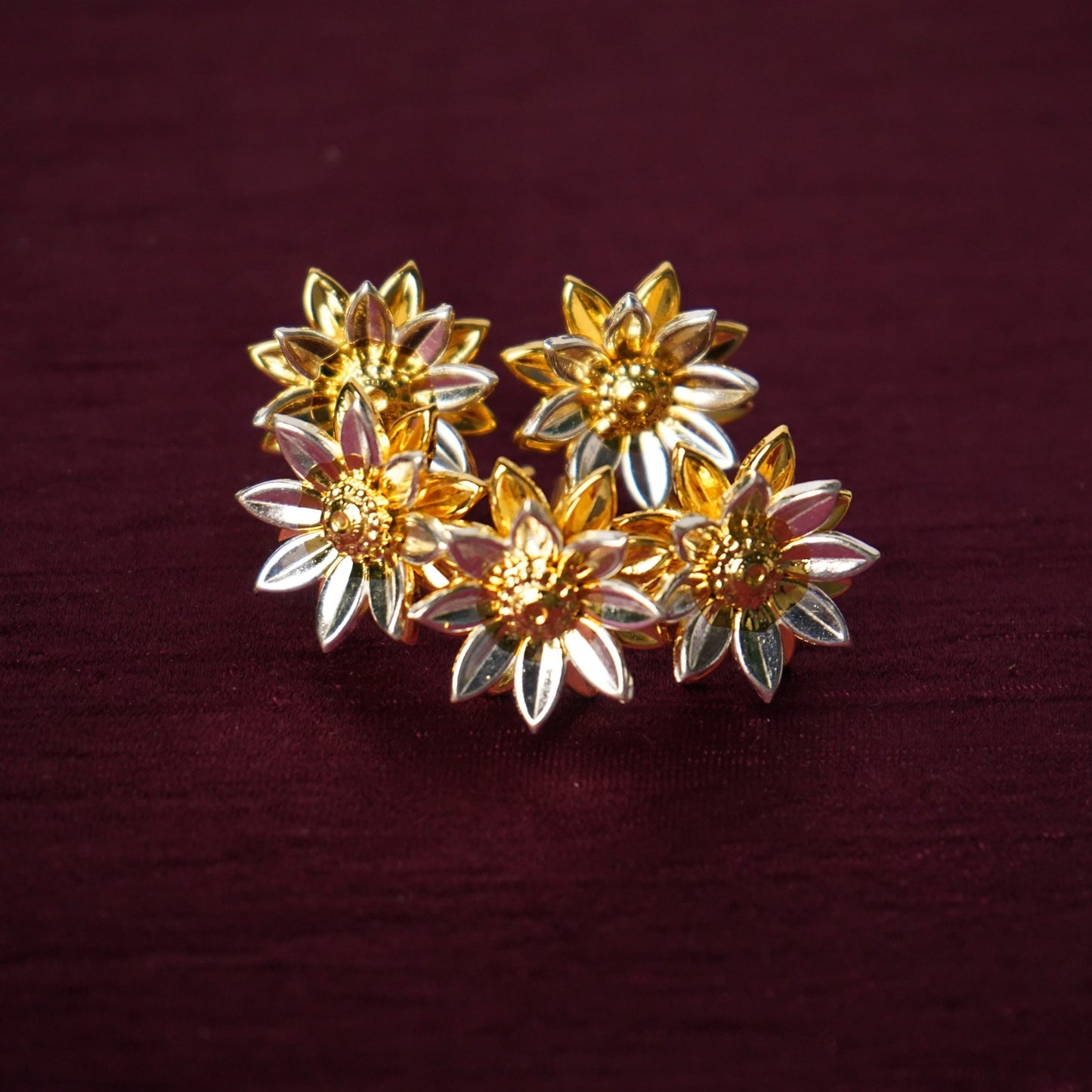 Pure Silver Golden Silver Flowers 5.7 grams