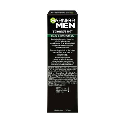 Garnier Men Beard and Moustache Oil With Vitamin E And Almond Oil