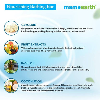Mamaearth Nourishing Bathing Bar Soap For Kids | Pack of 5