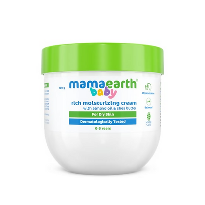 Mamaearth Baby Rich Moisturizing Cream With Almond Oil and Shea Butter