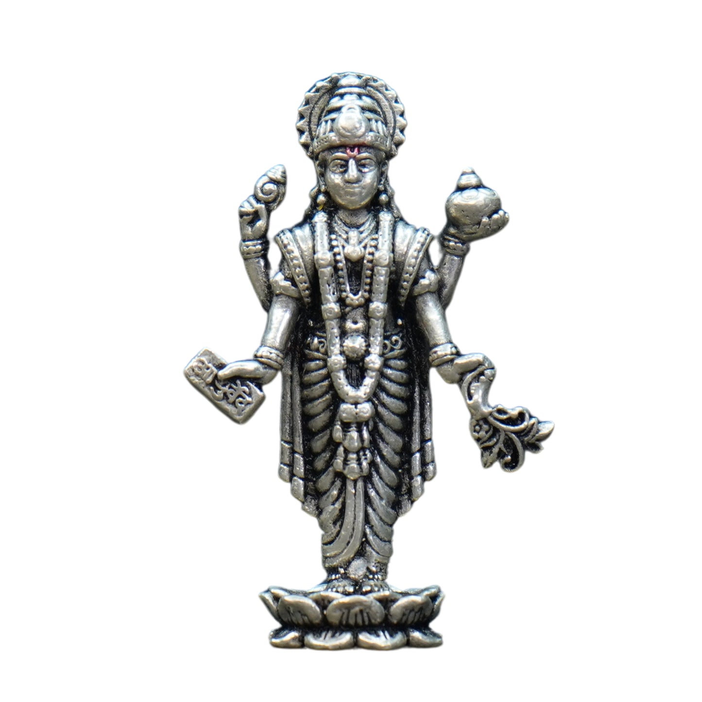 Mahita Collections Pure Silver Antique Dhanvanthri Standing 18.16G