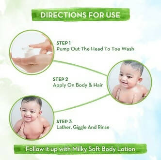 Mamaearth Milky Soft Head to Toe Wash With Oats Milk and Calendula For Babies