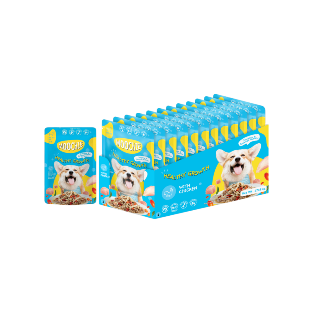 Moochie Healthy Growth Wet Dog Food with Chicken Gravy