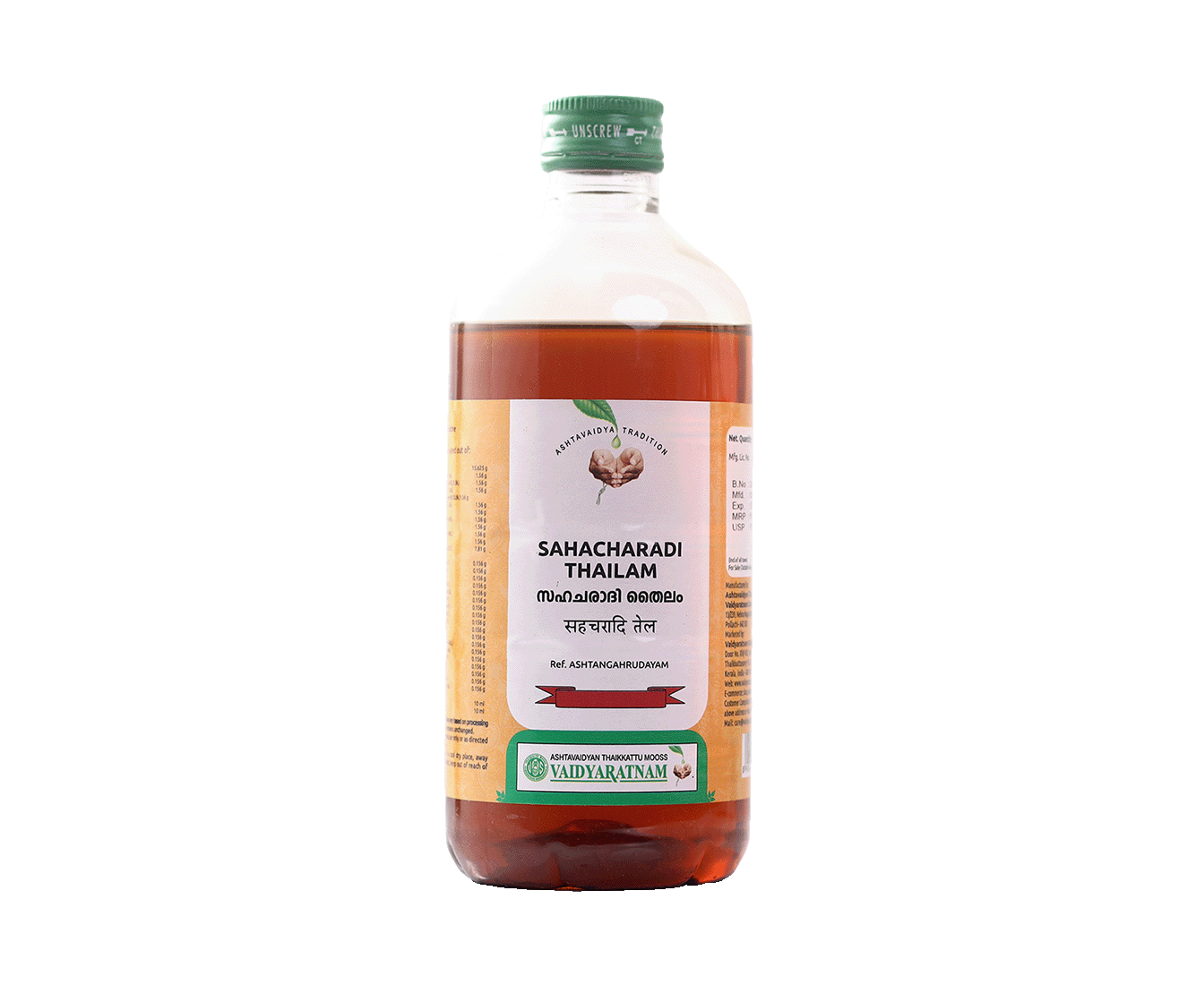 Vaidyaratnam Sahacharadi Oil