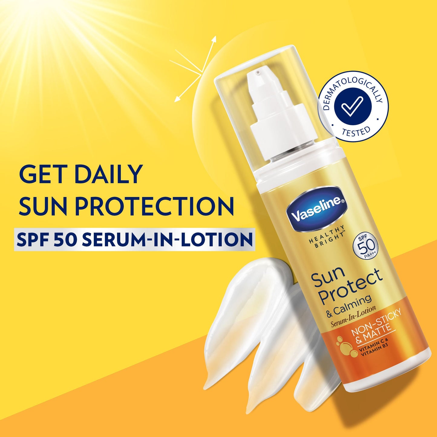 Vaseline Sun Protect and Calming Serum in Lotion SPF 50