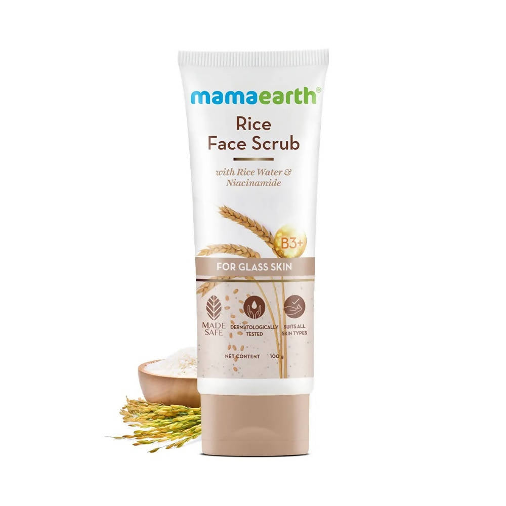 Mamaearth Rice Face Scrub With Rice Water and Niacinamide