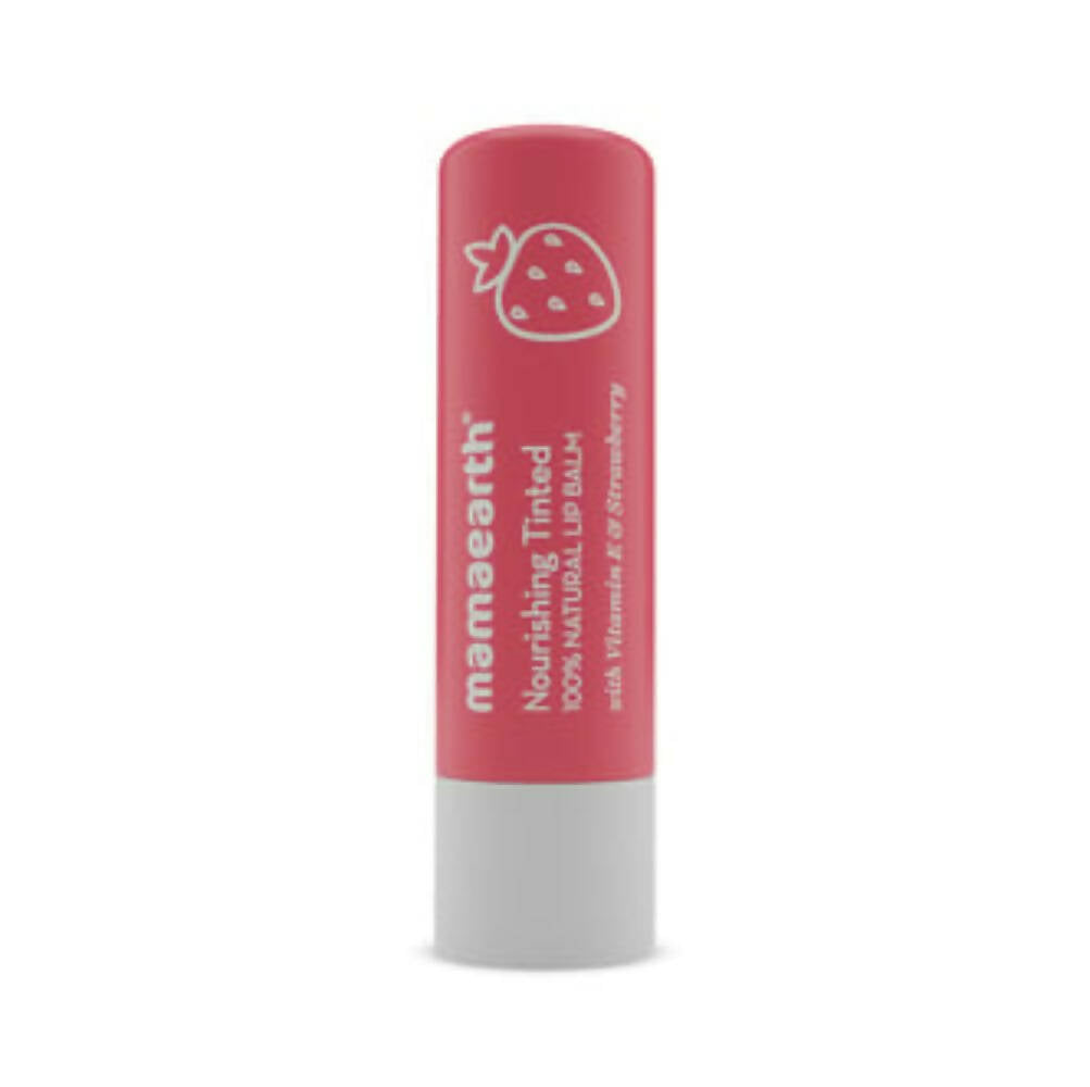 Mamaearth Nourishing Tinted 100% Natural Lip Balm With Vitamin E and Strawberry
