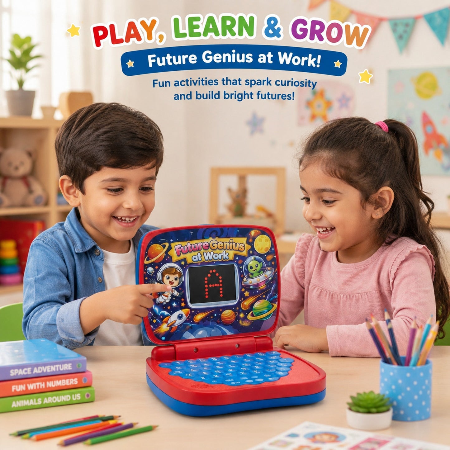 King Toyz Cute Little Educational Toy Laptop for Kids