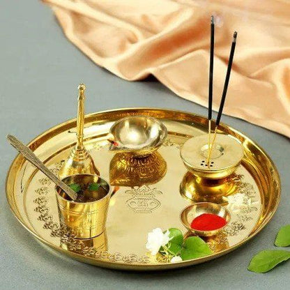 Brass Pooja Thali Set