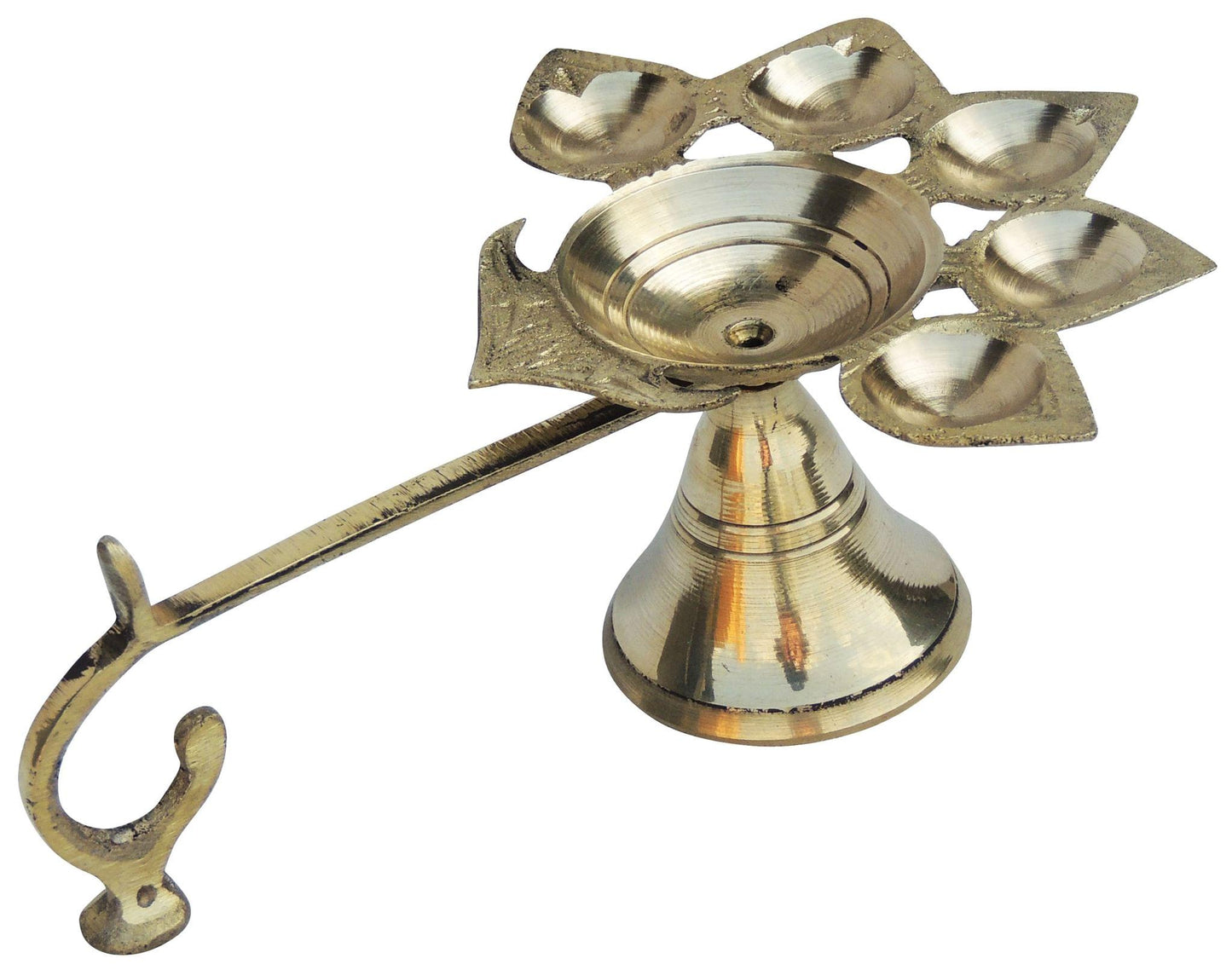 Brass Table Oil Lamp Deepak 5 Wicks