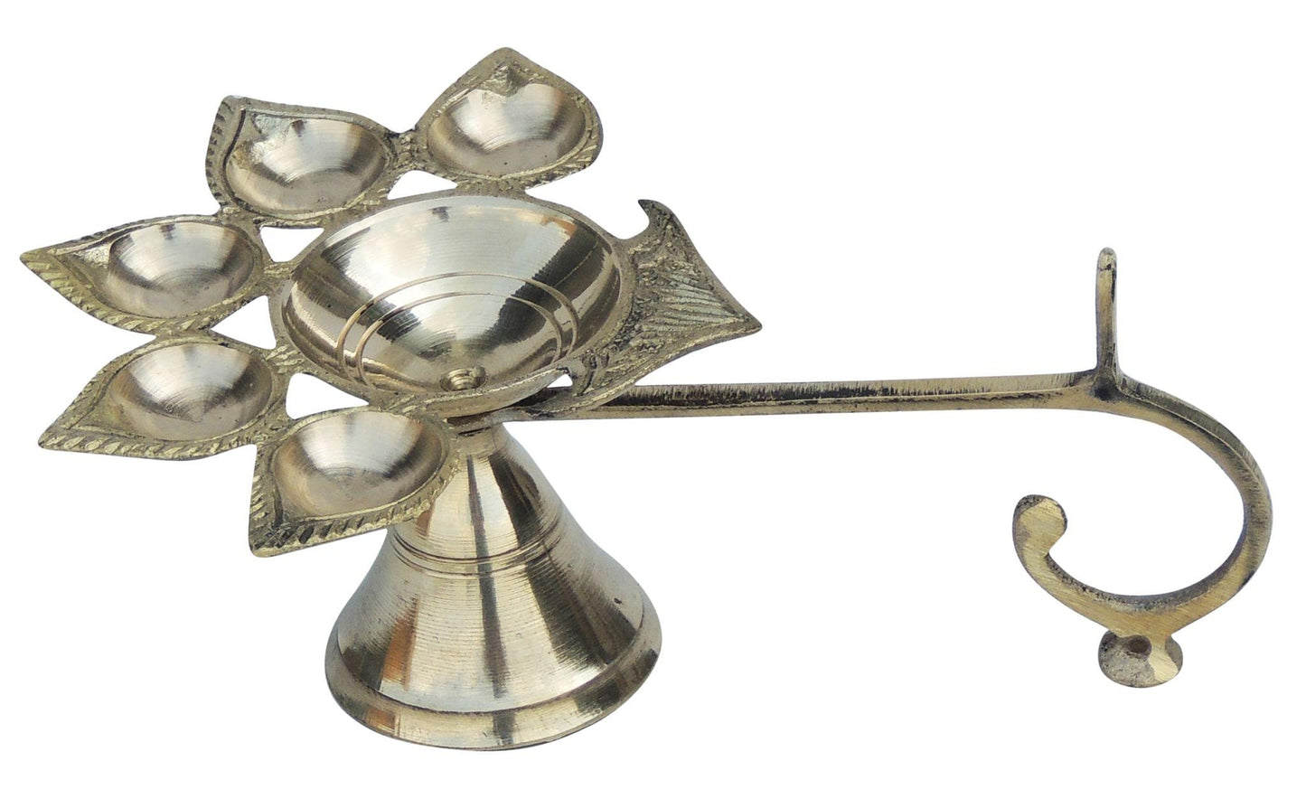 Brass Table Oil Lamp Deepak 5 Wicks