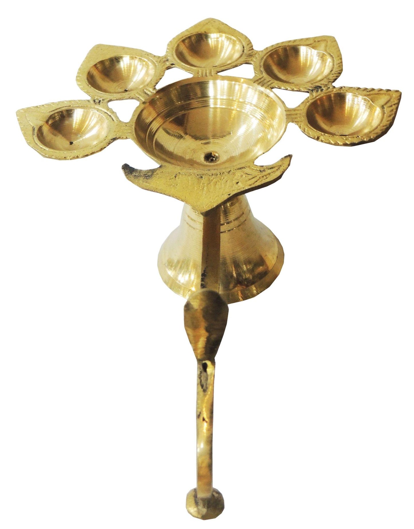 Brass Table Oil Lamp Deepak 5 Wicks