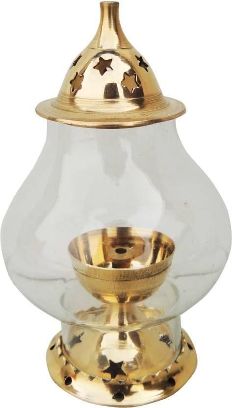 Brass Oil Lamp Deepak With Chimney