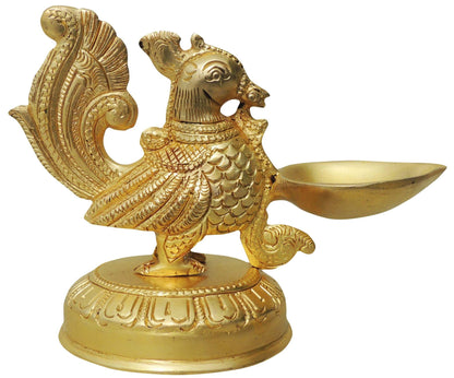 Brass Table Oil Lamp Murga Deepak